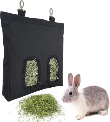 Produktbild von Heubeutel für Kaninchen, Kleintier-Heufutterbeutel, Schwarz