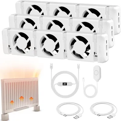 Produktbild von Heizkörperlüfter 3 Stk. Heizungsverstärker Heizungsregler Thermostat.