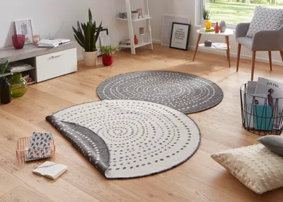 Produktbild von In- & Outdoor Design Wendeteppich Teppich OD Wintergarten 140 cm rund