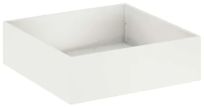 Obrázek produktu pro vidaXL Zahradní květináč, bílý, 80 x 80 x 30 cm, ocel s pozinkovaným povrchem