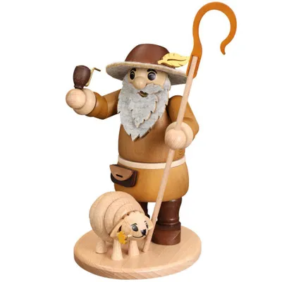 Produktbild von Räucherfigur Schäfer mit Schaf natur Höhe 25cm NEU
