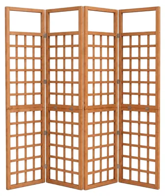 Produktbild von Relaxdays Rankgitter, HxB: 180 x 161 cm, Sichtschutz Garten & Balkon, Tannenholz, Rankhilfe für Kletterpflanzen, braun