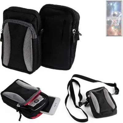 Produktbild von K-S-Trade Holster Schutz Hülle kompatibel mit ZTE Axon 50 Ultra Handy Hülle Gürteltasche Umhängetasche mit Zusatzfach schwarz