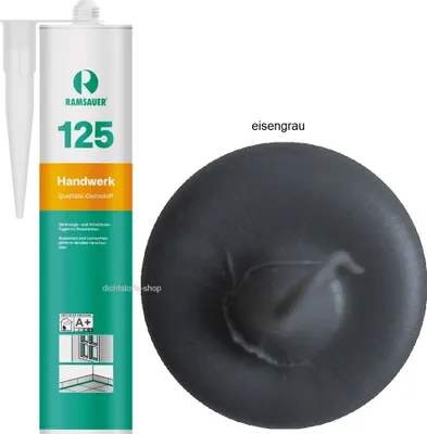 Produktbild von Ramsauer 125 Handwerk 1K Silicon Dichtstoff 310ml Kartusche eisengrau