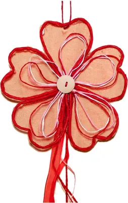 Produktbild von Deko Party Girlande Blume 100 cm  Farbe Erdbeere für Ostern Frühjahr und Herbst