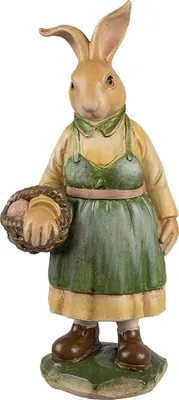 Immagine prodotto di Clayre & Eef figura decorativa coniglio 9x7x20 cm plastica marrone