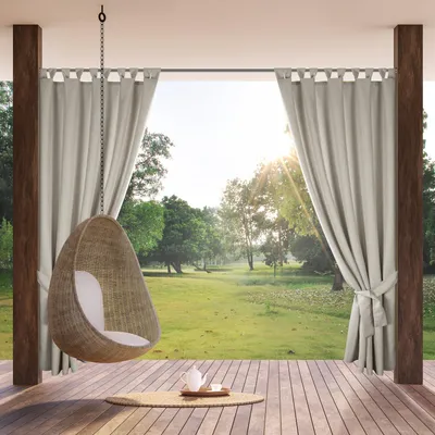 Produktbild von Wasserfester Terassenvorhang GARTEN Melange 155X220 Schlaufen Klettverschluß BE