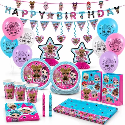 Produktbild von Partyset Lol Surprise Geburtstagsdeko zum Kindergeburtstag Party Deko Artikel L.O.L O.M.G.