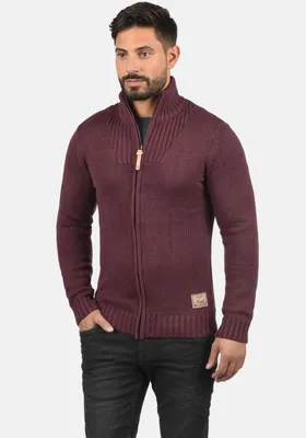 Produktbild von SOLID SDPoul Herren Strickjacke Cardigan Grobstrick Pullover mit Stehkragen Baumwollmischung Regular fit
