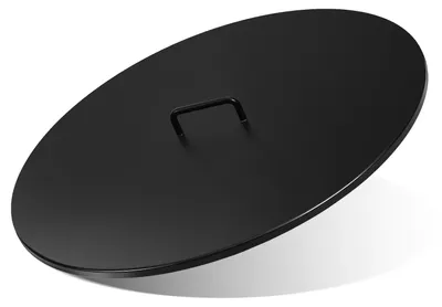 Image de Couvercle pour foyer de jardin Peviasot, diamètre 75,5 cm, en acier de 1,5 mm, avec poignée en acier inoxydable 304, idéal pour terrasse et jardin