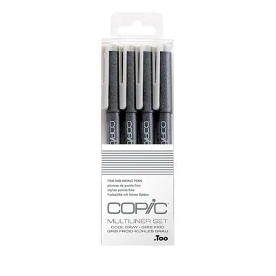 Obrázek produktu pro Technické linery COPIC, 4ks šedé Cool