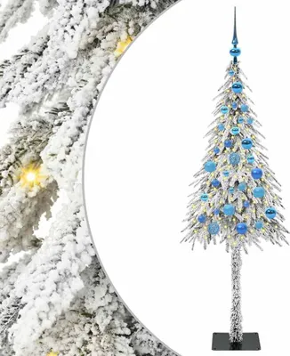 Imagen del producto de Árbol de Navidad vidaXL con 150 luces LED blancas, 150 cm, fabricado en PE y acero