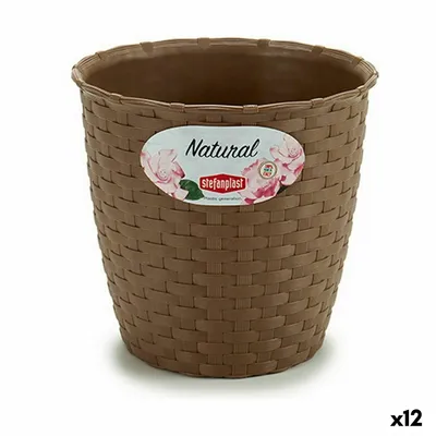 Obrázek produktu pro Stefanplast květináč hnědý plast 14 x 13 x 14 cm (12 kusů)