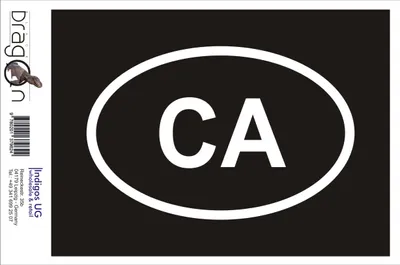 Produktbild von Aufkleber / Autoaufkleber - JDM / Die cut / Auto / OEM - Kanada CA - 110x60 mm gold - Heckscheibe / Heckscheibenaufkleber