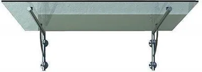 Produktbild von BuyLando (LB) 190x90 cm Klarglas Glasvordach inkl. Edelstahlhalter gebürstet