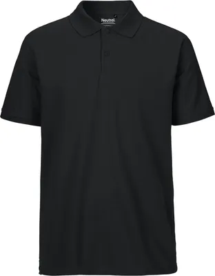 Produktbild von Neutral O20080 | Herren Classic Polo / 100% Fairtrade-Baumwolle - Farbe: Black - Größe: XXL