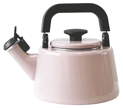 Produktbild von FUJIHORO Pfeifender Wasserkessel Baumwolle Emaille 2,1l rosa