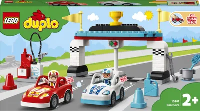 Zdjęcie produktu dla LEGO DUPLO Samochody wyścigowe, Zestaw do budowania, 2 lat(a), Plastik, 44 szt., 986 g