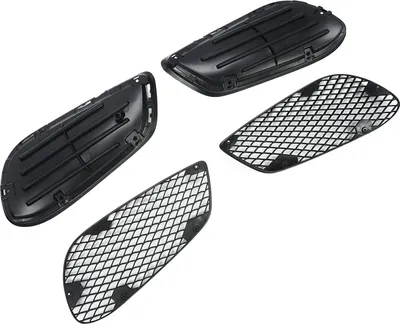 Image de Cache pour socle de phare antibrouillard en 4 parties 2128852723, cadres gauche et droit pour Mercedes Classe E W212 AMG Line 2013 à 2015