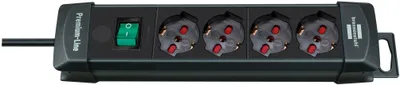 Produktbild von Brennenstuhl, Premium-Line Steckdosenleiste 4-Fach schwarz 1,8m