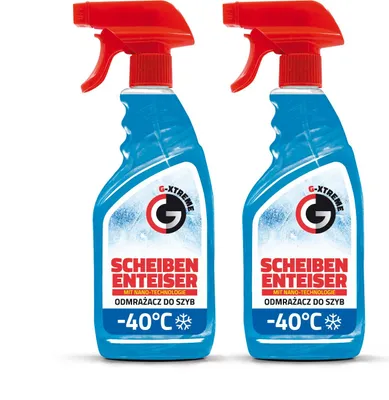 Produktbild von Odmrażacz do szyb z technologią nano 2 x 500 ml butelka z rozpylaczem Odmrażacz do szyb zapobiega ponownemu oblodzeniu do -40 °C