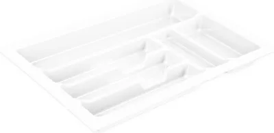 Universal Besteckeinsatz für Schubladen 40 cm - Zuschneidbar - Schubladeneinsatz Besteckkasten : Weiß : 33 x 49 cm für 40 cm Schubladen
