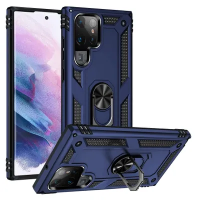 Zdjęcie produktu dla Etui na telefon komórkowy Armor Shield do Samsung Galaxy S23 Ultra Cover Ultra Hybrid Case, niebieskie