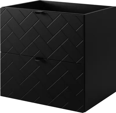 Immagine prodotto di Mobile da bagno, nero con maniglia nera, 60 x 57 x 46 cm