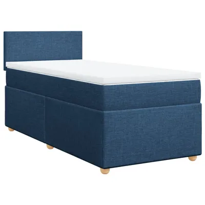 Produktbild von Boxspringbett mit Matratze Blau 90x190 cm Stoff