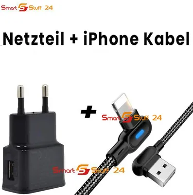 Produktbild von USB Netzteil + Ladekabel für iPhone 5 6 7 8 11 12 X Xs Xr Xs Max ipad LED