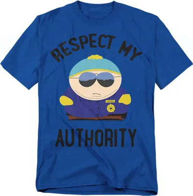 Obrázok produktu pre South Park - Tričko s nápisom "Respect My Authority" pre mužov/ženy Uni TV20667 (L) (Hellblau)