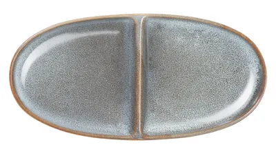 Zdjęcie produktu dla ASA Aperitifteller 2-geteilt, oval, denim 20 x 10 cm, H. 2,2 cm 27122118 /Abverkauf nur solange Vorrat reicht
