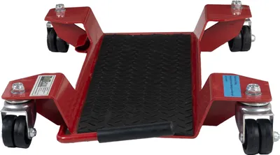 Produktbild von Rangierhilfe für Motorrad mit Ständer rot 54x19 cm Last bis 250kg Rollwagen Rangierplatte
