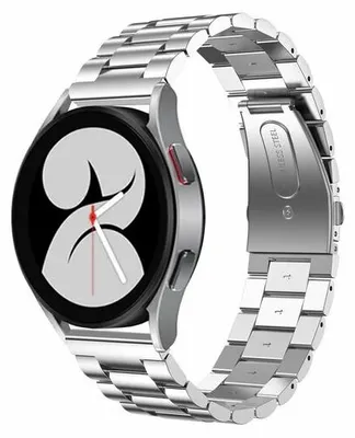 Produktbild von By Qubix Edelstahl-Gliederarmband - Silber - passend für Samsung Galaxy Watch 6 Classic - 47 mm & 43 mm