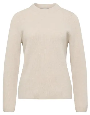 Produktbild von Rabe Kaschmir Pullover mit hohem Rundhalsausschnitt, Beige, Größe 42