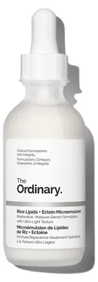 Imagen del producto de The Ordinary Rice Lipids + Ectoin Microemulsion: Crema hidratante para piel seca, proporciona hidratación, fortalece la barrera cutánea, reduce las rojeces, 60 ml