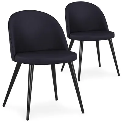 Image de MENZZO Lot de 2 chaises Maury Simili P.U. Noir