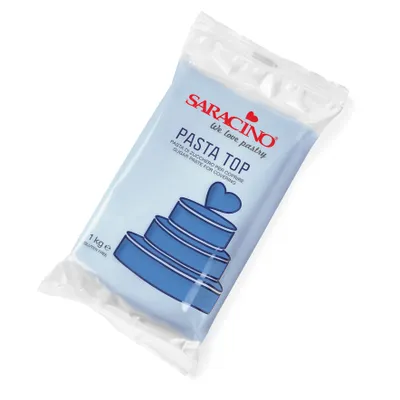 Image de Pâte à sucre bleue, Blue Top, 1 kg - Saracino