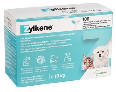 Produktbild von Zylkene 75mg 30 Kapseln Hunde Katzen bei Stresssituationen für das Wohlbefinden