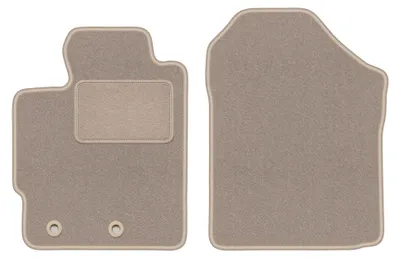 Produktbild von Velours-Fußmatten Vorne für Toyota Verso-S 2010-2015 (Minivan) – 2-tlg, Beige, passgenau – Wielganizator LUX