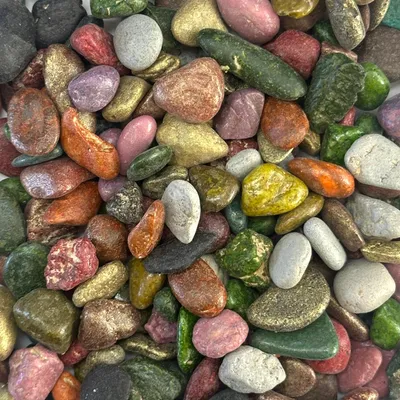 Produktbild von Farbige Batiksteine 8-16mm | Bunte Dekosteine | 1kg Mix