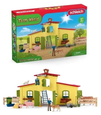 Immagine prodotto di Farm Animal Figure Set with Accessories - 92 Piece Educational Farm Playset with Cow. Horse. Pig and