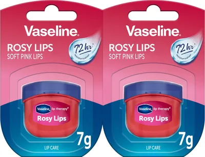 Produktbild von Vaseline Lip Therapy 7G Rosy | Pflegender Lippenbalsam für optimale Feuchtigkeit | Doppelpack 2 x 7g (Rosy (2er Pack))