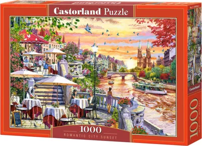 Zdjęcie produktu dla Puzzle 1000 elementów „Romantyczny zachód słońca w mieście” 104956 Castorland