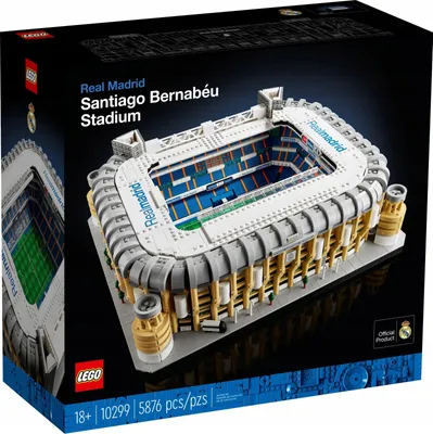 Produktbild von LEGO 10299 Icons Real Madrid - Santiago Bernabéu Stadion, Bausatz für Fußballstadion mit baubarem Bus, Modellbau für Erwachsene