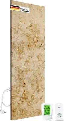 Produktbild von Infrarot Natursteinheizung Marwona Lymonit 100x40 cm 800 Watt inkl. Funkthermostat und Empfänger