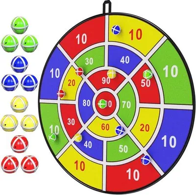 Produktbild von Famanu Dartboard für Kinder - Sicheres Spielvergnügen