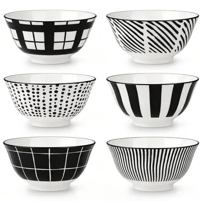 Zdjęcie produktu dla Elzusha - Zestaw 6 porcelanowych talerzy śniadaniowych