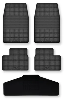 Zdjęcie produktu dla Dywaniki gumowe z tunelem do Daihatsu Feroza F300 / F310 1989-1998 – 5 szt., czarne, dobierane – Wielganizator Semi-Universal