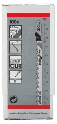 Produktbild von Stichsägeblatt T 101 D Clean for Wood, 100er-Pack